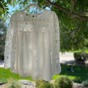 Eri + Ali White Lace Top